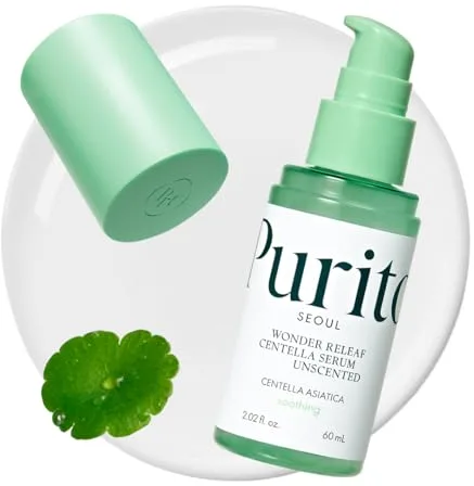 PURITO Centella Unscented Serum, Korean Centella, for All Skin Types, Ampoule, Soothing, Calming, Facial Serum for face, Vegan & Cruelty-Free, Korean Skin Care, 60ml