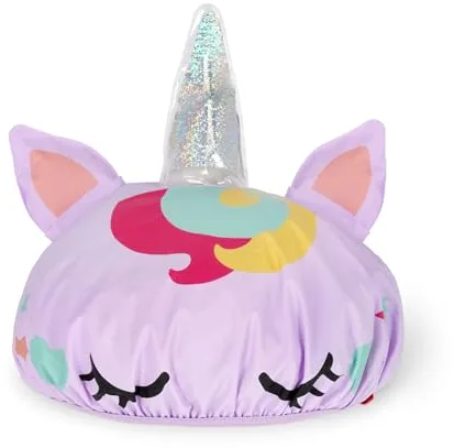 Legami - Gorro de ducha The Shower Must Go On, reutilizable impermeable, borde elástico, talla única, material EVA, tema Unicornio