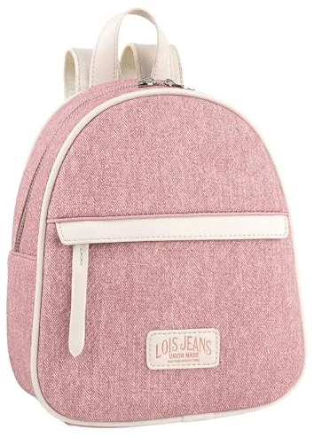 Lois - Bolso Mochila Mujer Elegante Tipo Casual Moderna Para Vestir Mochilas Mujer Estilo Urbano Mochila Negra Mujer Pequeña Ideal Para Uso Diario, Rosa