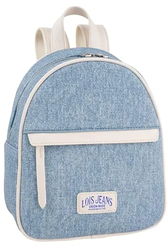 Lois - Bolso Mochila Mujer Elegante Tipo Casual Moderna Para Vestir Mochilas Mujer Estilo Urbano Mochila Negra Mujer Pequeña Ideal Para Uso Diario, Azul