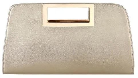 VASCHY Bolso de Mano de Noche, Bolso Fiesta de Moda Carteras de Mano y Clutches Bolso Bandolera de Cuero Vegano Bolso de Hombro Para Boda Fiesta Noche Cóctel Graduación, Sparkle Golden