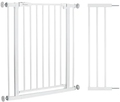 Hauck Open N Stop 2 Barrera Seguridad Niños Escalera para Anchos de 96-101 cm | Puerta Bebé sin Taladrar - Apta como Vallas para Perros - Cierre Manual - para Interior - Blanco