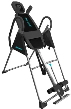 Cecotec Tabla de Inversión Plegable con Inversión Total 180º Drumfit Inversion 1800. Estira la Espalda, Cinturón y Almohadillas de Seguridad, 26 Niveles Ajustables, Máximo Peso 120Kg