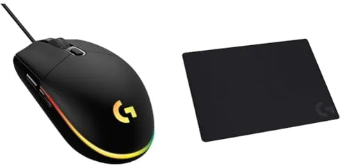 Logitech G203 LIGHTSYNC Ratón USB Gaming con Iluminación RGB Personalizable & G240 Alfombrilla para Juegos, Tela, optimada para sensores de Juegos