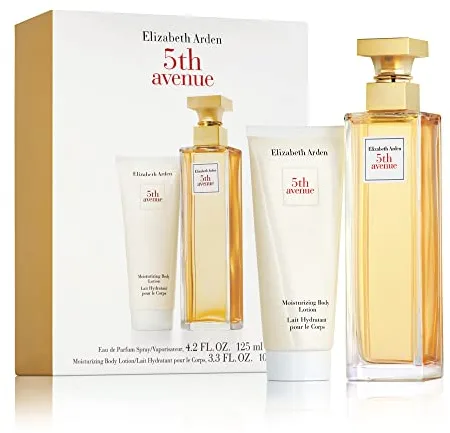 Elizabeth Arden - Set de Regalo 5th Avenue: Eau de Parfum, con Notas Florales de Magnolia Rosada, Violeta y Ámbar, 125 ml + Crema Corporal 100 ml, Regalo para Mujeres