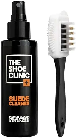Shoe Clinic Set de cepillos limpiadores para nubuck y ante de | Kit de limpieza de calzado con cepillo para ante y limpiador de zapatos de ante y cuero