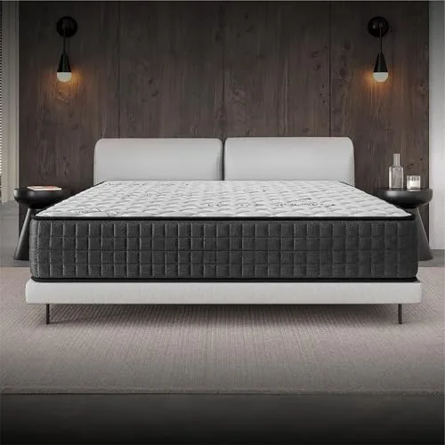 COSMOS - Colchón Viscoelástico 140x200 cm - Altura 30 cm - Gamma - Espuma HR y Blue Latex - Firme, Transpirable, Hipoalergénico, Ergonómico - Cara Invierno Verano, 7 Zonas Confort