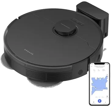 DREAME L10s Pro Gen 3 Robot Aspirador y Friegasuelos Inteligente, Succión Vormax de 13.000 Pa, Sistema de Fregado DuoScrub, Mopa con Elevación Automática 7 mm, Alcanza lo Inalcanzable, 5200 mAh, Negro