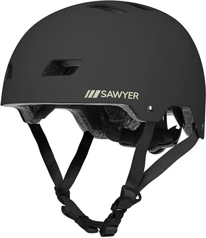 Sawyer Bikes - Casco Deportivo Ajustable (Negro, L)