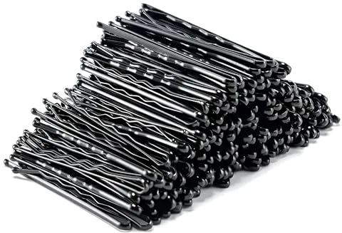 PARENCE.- Set de 144 horquillas negras estándar - pinzas de acero, todo tipo de cabello - 144 piezas