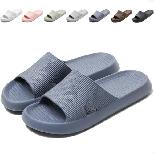 Anmerl Chanclas para Hombre y Mujer, Sandalias de Ducha Piscina y Playa, Ultraligeras Antideslizantes Secado Rápido, Zapatillas de Casa Suaves y Cómodas