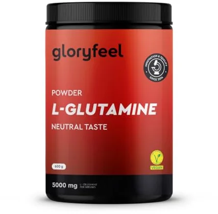 L-Glutamina en Polvo 600g - 120 Tomas L Glutamina Pura - Sin sabor y ultrafina - 100% Glutamina Micronizada - Altamente dosificado - Vegano, Sin Gluten, ni Aditivos - Probada en laboratorio