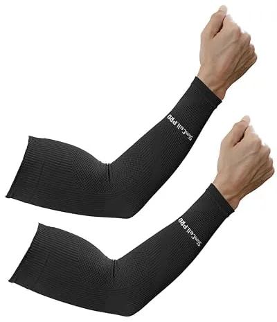 SLIMCELL PRO Mangas Deportivos Unisex ANTI UV - Manguitos Running, Ciclismo, Voleibol, Bicicleta, Manga Compresión Brazo, Baloncesto - Made In Italy