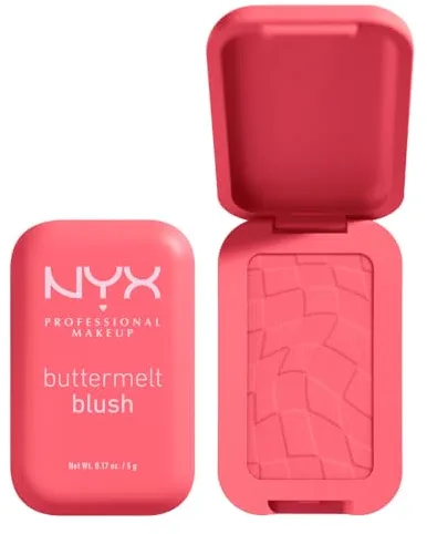 NYX PROFESSIONAL MAKEUP Rubor en polvo Buttermelt, resistente a la decoloración y a la transferencia, hasta 12 horas de uso, fórmula vegana - U Know Butta