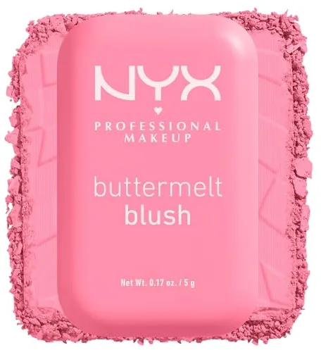 NYX PROFESSIONAL MAKEUP Rubor en polvo Buttermelt, resistente a la decoloración y a la transferencia, hasta 12 horas de uso, fórmula vegana - Butta Together