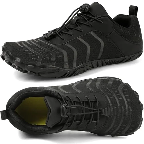Zapatillas Minimalistas Barefoot Hombre Mujer Zapatos Descalzos Zero Drop Zapatillas de Trail Running Ligeras Cómodas Zapatos de Agua Gym Playa Deportes Senderismo Transpirable Yoga(Negro 40EU)