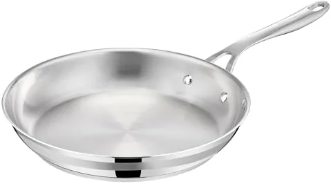 Tefal Jamie Oliver - Sartén de 28 cm, Apto inducción, sin revestimiento antiadherente, Thermo-Fusion, apto lavavajillas y horno, acero inoxidable