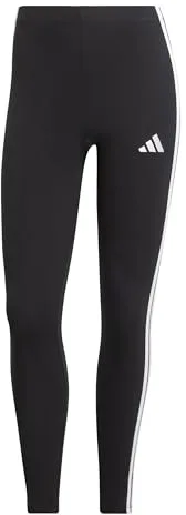 adidas Donna ESSENTIALS 3-STRIPES COTTON LEGGINGS, Black/White, L