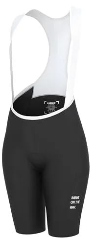 INBIKE Pantalones Cortos Mujer Culotte de Ciclismo Verano 3D Gel Bicicleta Carretera Montaña Ciclista Bib Secado Rápido Protección Solares Reflectante Yoga MTB Alta Elasticidad Deporte Negro M