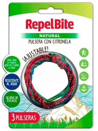 Repel Bite Pulsera Citronela Cuerdas 3U