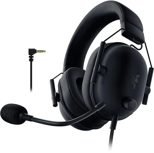 Razer Blackshark V2 X (PlayStation) - Auriculares con Cable para Consola PlayStation (PS5) (240g, Micrófono cardioide, Diafragmas de 50mm, Cancelación pasiva del Ruido, Conector de 3,5 mm, PC) Negro