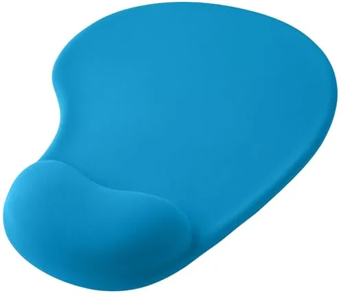 OcioDual Alfombrilla ratón Reposamuñecas Azul Claro, Alfombra Raton Ordenador con Apoyo de Gel, Tapete Escritorio Mouse Pad Almohadilla Raton Ergonomica con Base de Goma Antideslizante