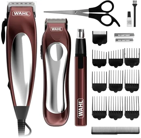 Wahl Home Pro Combo 3en1, set de regalo de cortapelos, cortapelos para hombre, afeitadora con cable, cortabarbas para hombre, recortadora de barba, recorte personal, set de cuidado personal masculino
