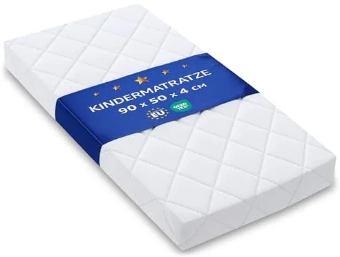 Totsy Baby Colchón capazo Bebe 50x90 cm - colchones para capazos Carrito minicuna Moises Cuna de Viaje y Mini Cama colchon Infantil 50 x 90 con Funda Oeko-Tex