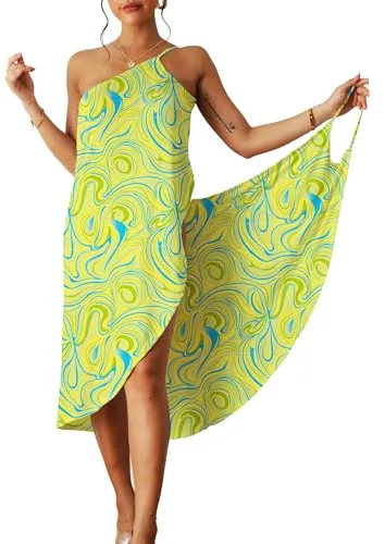 ATRACTIVOLL Mujer Cubre de Traje de baño, Bikini Cover Up, Vestido de Playa Verano, Suelto Beachwear Sexy