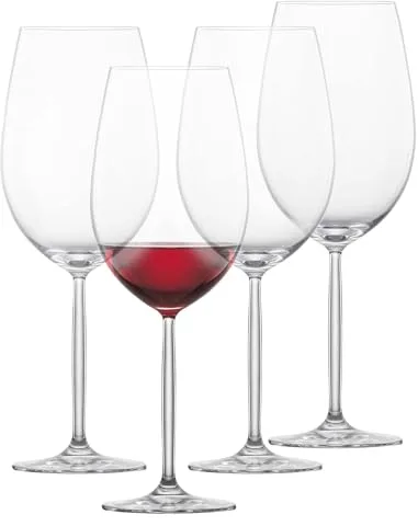 SCHOTT ZWIESEL Copa de vino tinto para Burdeos Muse (set de 4), refinadas copas de clarete para vino tinto, copas de cristal Tritan aptas para lavavajillas, fabricadas en Alemania (art. nº. 123669)