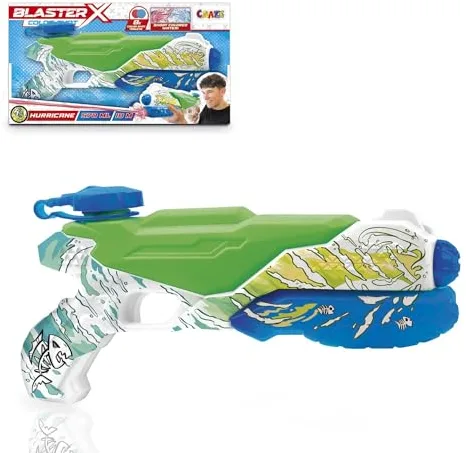 Craze Blaster-X Water Guns Large - Pistola de Agua para niños de 40cm, Pistola pulverizadora de Agua con Pastillas de Colores Alcance de Disparo 10 Metros, Juguete de Lucha acuática