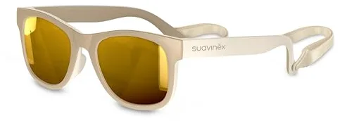 SUAVINEX, Gafas de Sol para Niños de 2 a 3 Años, Polarizadas, con Filtro UV 400, 100% Protección Rayos UVA y UVB, con Funda y Cinta de Sujeción Incluidas, Muy Flexibles y Ligeras, Color Beige