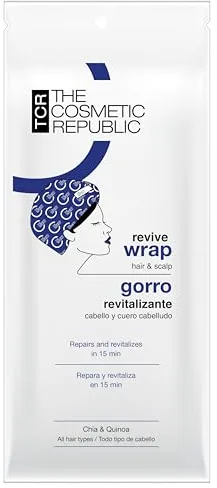 THE COSMETIC REPUBLIC - Mascarilla Efecto Hidrante y Detox en Gorro para Pelo Seco y Dañado - Mascarilla Reparadora con Hidratación Profunda del Cabello sin Sulfatos ni Parabenos - Hair Mask - 1 u.