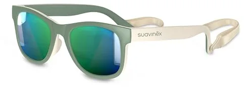 SUAVINEX, Gafas de Sol para Niños de 2 a 3 Años, Polarizadas, con Filtro UV 400, 100% Protección Rayos UVA y UVB, con Funda y Cinta de Sujeción Incluidas, Muy Flexibles y Ligeras, Color Verde