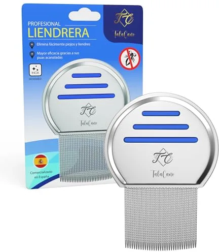 Liendrera Piojos Profesional TALACANO Peine para tratamiento de piojos - Antipiojos - Lendrera - Elimina liendres y huevos - Antipiojos y liendres - peine piojos y liendres (Liendrerab)