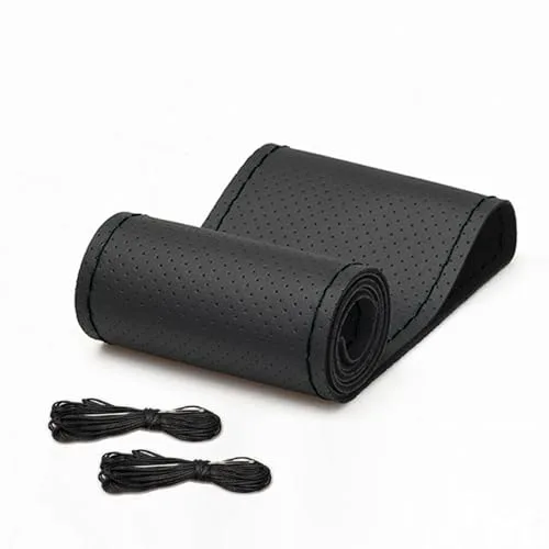 Yolistar - Funda para volante de coche (negra), funda universal, funda de coche transpirable y antideslizante de microfibra