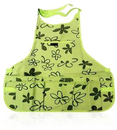 Delantal de herramientas de 1 pieza, herramientas de jardinería, delantal de jardinería, delantal de jardín con bolsillos, delantal de jardín de tela Oxford, delantal ajustable para jardinería, limpie