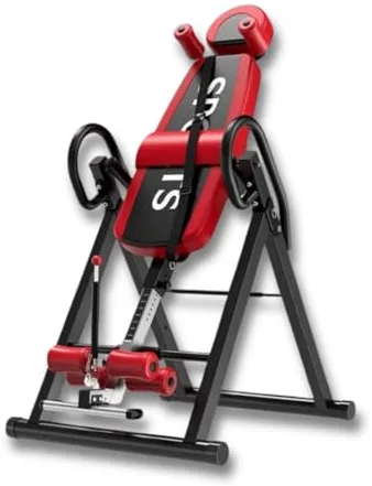 Banco de inversión resistente con reposacabezas para máquina inversa gravitacional con altura ajustable, 4 ángulos de inversión