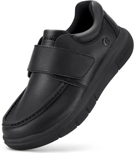 FitVille Zapatos Diabéticos Hombre Extra Anchos Mocasines Piel Comodos Casual Zapatillas Cuero Hombre para Pies Hinchados Trabajo Negro 43 EU X-Ancho