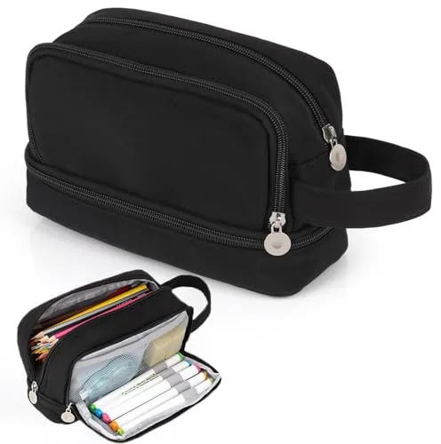 Alyvisun Estuche Escolar de Gran Capacidad con 4 Compartimentos para Niñas y Niños, Multiusos Estuches Colegio Organizador de Papeleria Pencil Case para Suministros de Escolares y Oficina