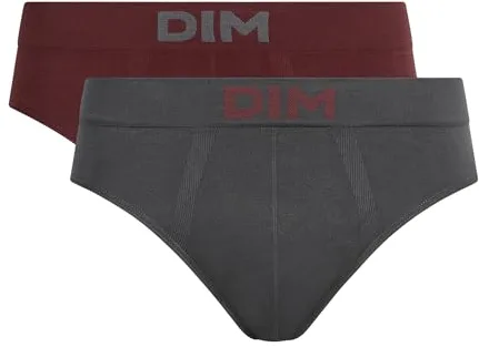 Dim Calzoncillos Tipo Slip Sin Costuras Microfibra elástica Unno Hombre x2, Multicolor, M