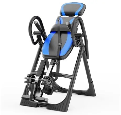 Banco de inversión de gravedad profesional con reposacabezas, máquina de inversión robusta, 4 ángulos, inversión total