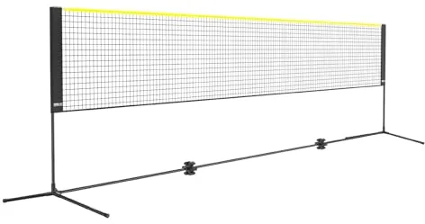 VEVOR Red de Bádminton, Red de Voleibol Ajustable en Altura, 510x155x103 cm, Juego de Red de Tenis Portátil con Postes, Soporte, Bolsa, Raquetas, Volantes de Nailon, Uso en Interior y Exterior