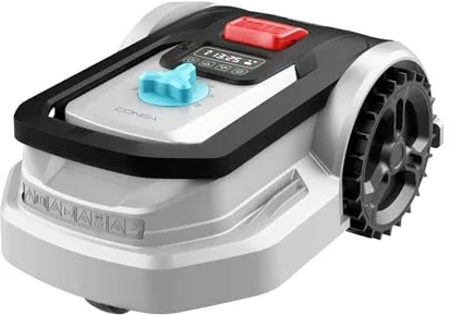 Cecotec Robot Cortacésped con App Conga Grasshopper 500. Motor Digital Brushless, Superficies de 500m2, Pendiente Máxima de 27%, Regulador de Las Hojas de Corte, Sensor Detector de Lluvia