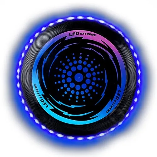 HUIKUANGEU Disco Volador Iluminado led,Night Glow Frisbee Organic Ultimate con 49 LED,Frisbee de Competición Funsport,Disco Ultimate Frisbee para Adultos Niños Actividades al Aire Libre en Familia.