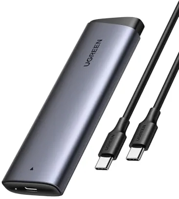 UGREEN Carcasa SSD M.2 NVMe USB C 3.2 Gen 2, 10Gbps Caja para Disco Duro PCIe Case Support UASP y Trim, Compatible with 4TB M/M+B Key 2230/2242/2260/2280 (Not Compatible with SATA)