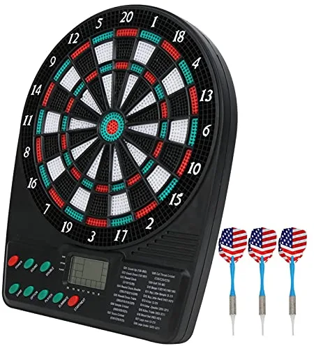 WGFOIP Diana Electrónica, Diana Dardos Juego de Diana de Dardos Suave con Puntuación Automática, Accesorio de Dardos para Entretenimiento Familiar de Ocio