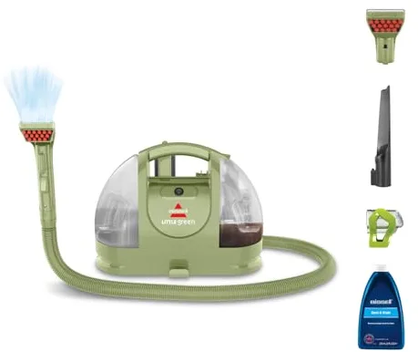 BISSELL Little Green, Aspiradora de Agua Tapicería, Lava Aspiradora para Manchas Cotidianas y Suciedad, Limpiador de Liquidos para Alfombras, Tapicería, Sofá, Auto & Más, Motor Potente de 340W, 4098N