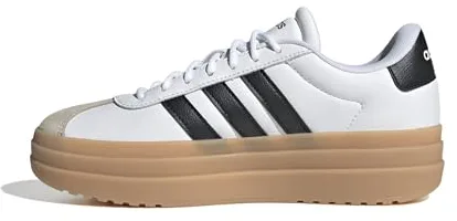 adidas Mujer VL Court Bold Shoes, FTWR White/Core Black/Wonder Beige, 38 2/3 EU