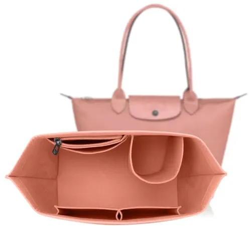 ZOLGINAH Organizador de Bolsos de Mujer Fieltro para Longchamp Bag Organizer Insert Bolsillos Interiores Almacenar Cosméticos